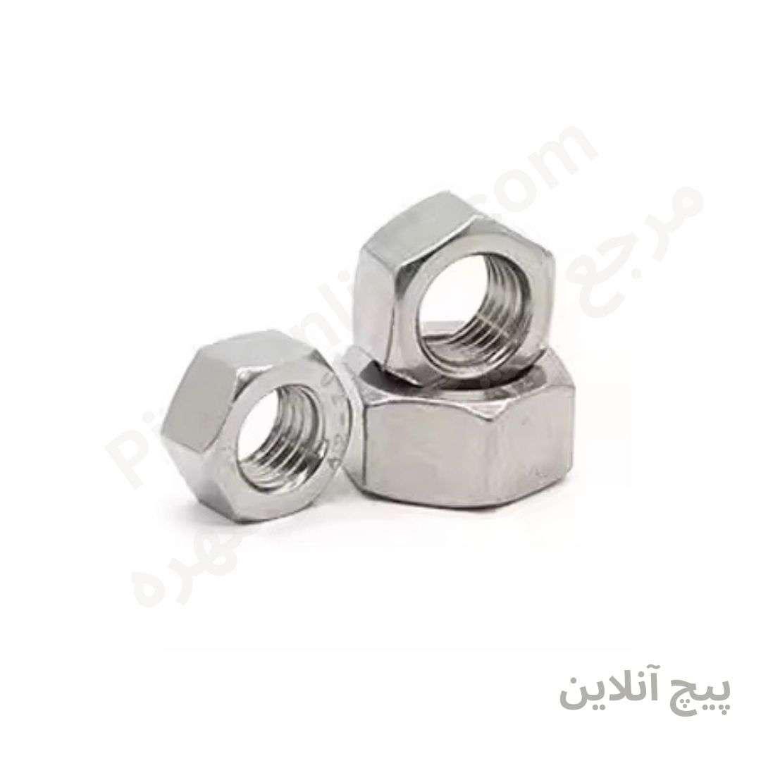 مهره شش گوش آهنی سفید چینی (DIN 934)|High Quality White Zinc Plated Hex Bolts - Online Fastener Store White Zinc Plated Hex Bolt (DIN 934)