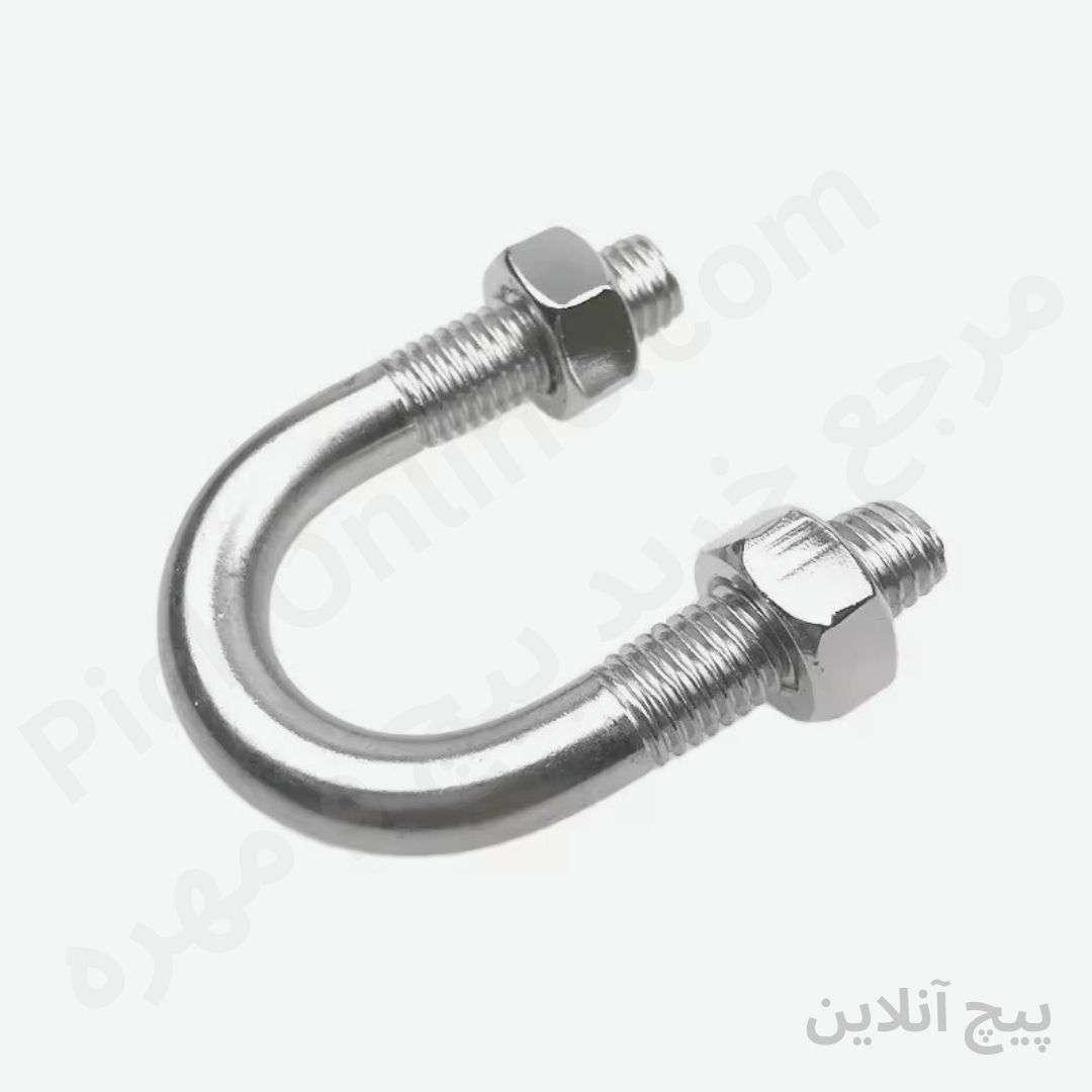 پیچ یوبولت گالوانیزه شده معمولی مطابق استاندارد DIN 3570|Standard Galvanized U-Bolt DIN 3570 Compliant