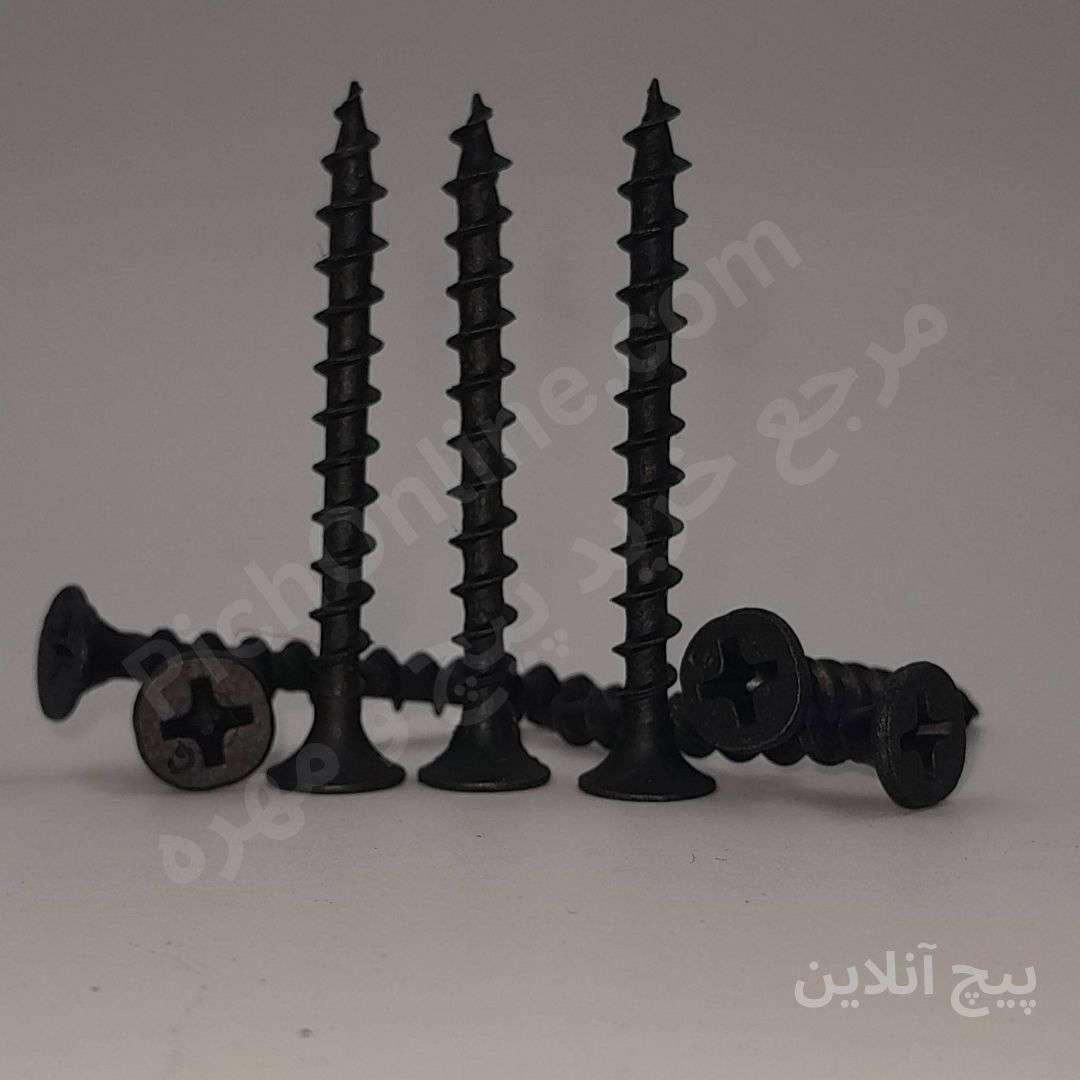 پیچ ام دی اف چینی سیاه | DIN 18182|Black Chinese MDF screws DIN 18182